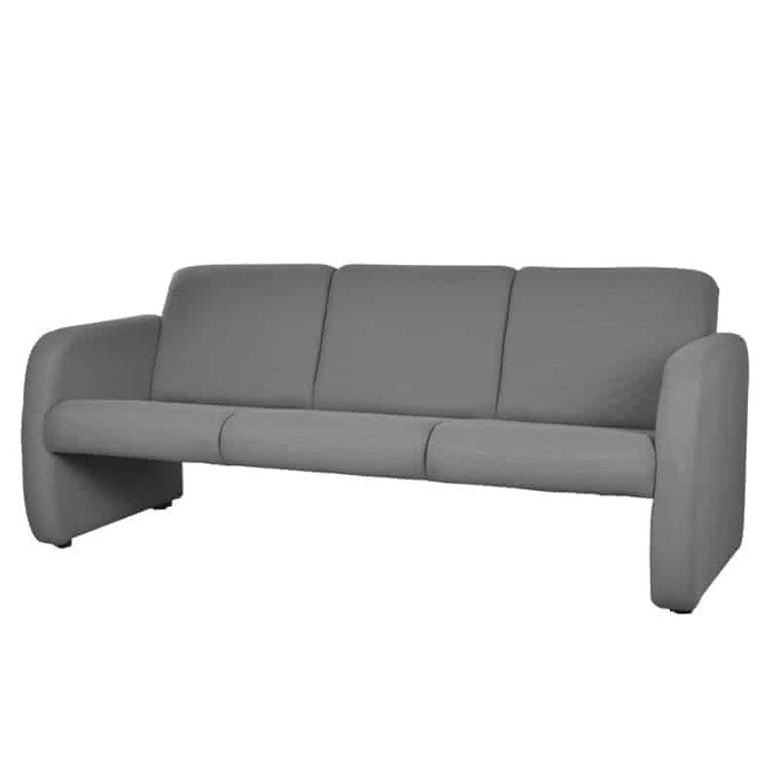 Sofá Tenerife de 3 plazas, en tela color Acero vivaelmueble